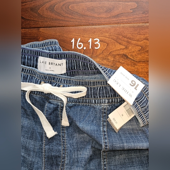 NWT, Lane Bryant, Wide Leg with White Drawstring - Picture 1 of 4